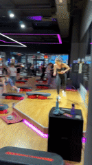 Group fitness class held at Moscow gym