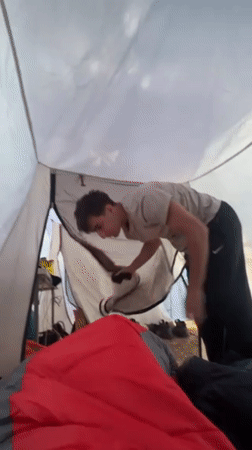 Man with apparent firearm observed in tent, La Villa
