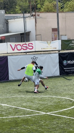 Soccer match played in Lovech, Bulgaria stadium