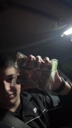 Young man with herbs, taxi documented in Zlatograd