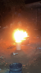 Nighttime outdoor fire observed in Ikorodu, Nigeria