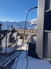 DJs perform mountain-top snow party on Austrian alpine slopes