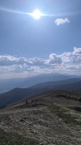 Tourist documents mountain views and memorial architecture in Shipka