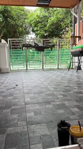 Drone operator documents home, toys, pet in Thailand morning