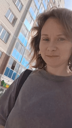 Afternoon stroll and scooter ride on a Yekaterinburg walkway