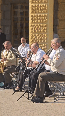 Wind orchestra performs outdoor concert in Sliven public square