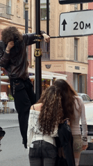 Photographer, architecture, yoga session documented in Saint Petersburg afternoon