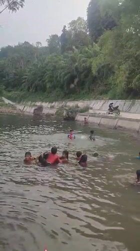 Village life documented in Saweuk, Indonesia over one hour