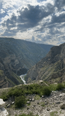 Canyon river landscape captured in video footage