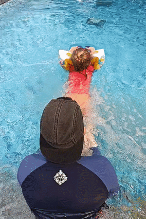Early morning swimming lesson observed in Mumbai pool area