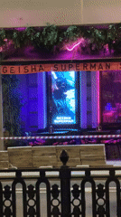 Moscow nighttime scenes captured across illuminated parks and restaurants