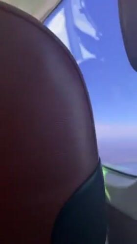Small aircraft filmed in flight over Chira, Costa Rica