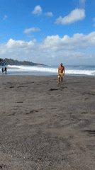 Tourist documents beach visit and cultural sites in Kediri