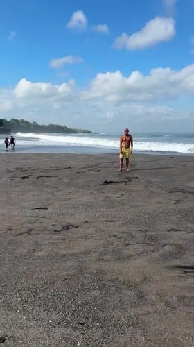 Tourist documents beach visit and cultural sites in Kediri