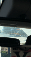 Morning commute captured from inside car in Sofia