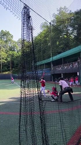 Baseball game captured on video in Seoul during morning hours