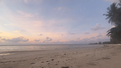 Peaceful sunrise captured at Baan Harn beach Thailand