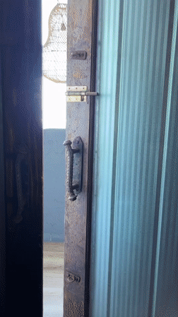 Rustic wooden door captured in Arica, Chile