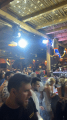 Night in full swing at Versus Beach Club, Asprovalta
