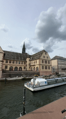 Strasbourg riverside and historic landmarks documented by witnesses