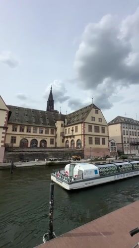 Strasbourg riverside and historic landmarks documented by witnesses