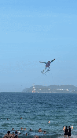 Beach kites by day, busy Nha Trang streets after dark