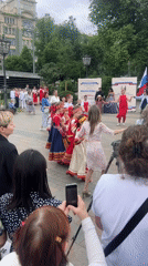 Russian folk performance draws crowds at monument celebration
