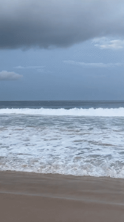 Calm waves documented at Karon Beach Thailand evening
