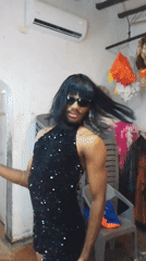 Performer prepares backstage, entertains at Venezuela resort venue