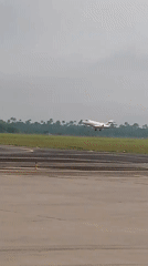 Private jet departs Osubi Airport in Nigeria