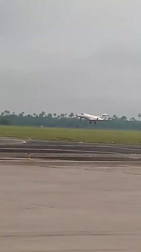 Private jet departs Osubi Airport in Nigeria