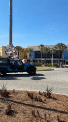 Decorated blue Jeep spotted driving through Panama City Beach