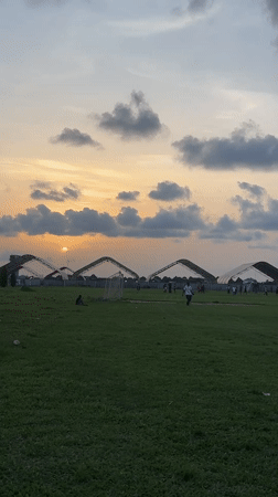 Soccer match underway in Rumuomasi, Nigeria