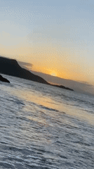 Sunset beach visit captured in Juan Griego, Venezuela