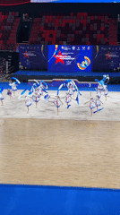 Youth gymnastics performance held in Moscow arena