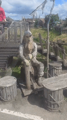 Visitor documents themed park attractions and animals in Belarus