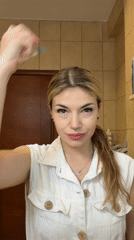 Woman's morning routine captured in Budva bathroom selfies