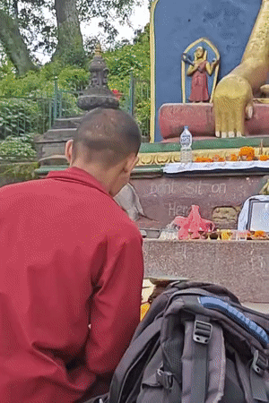 Morning at Swayambhunath: monks, monkeys, and temple grounds