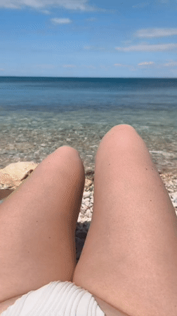 Beach Pizza Break: Casual Afternoon in Sevastopol