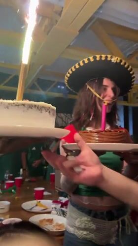 Birthday party meets Mexico soccer watch party in CDMX