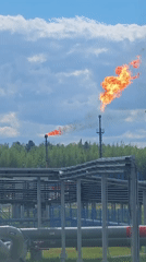 Industrial facility operates gas flares and pipeline systems