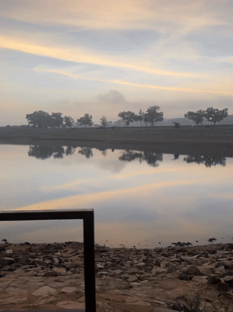 Serene lake reflection captured in early morning Bukuru
