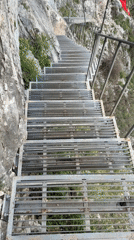 Tourist documents Albanian mountain viewpoints and clifftop infrastructure