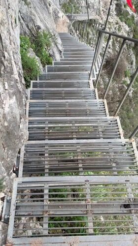 Tourist documents Albanian mountain viewpoints and clifftop infrastructure