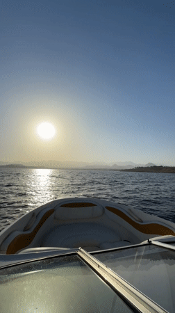 Motorboat journey captured on camera near Sharm El Sheikh
