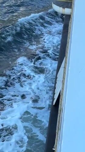 Ferry passenger captures nighttime voyage through choppy Vancouver waters
