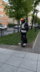 Electric unicyclist and street photography spotted in Saint Petersburg