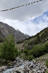 Mountain river and bridge scenes documented in Keylang, India