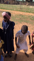 Children gather outdoors in Akwanga, Nigeria