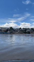Passenger ferry traffic on the Davao River, Philippines